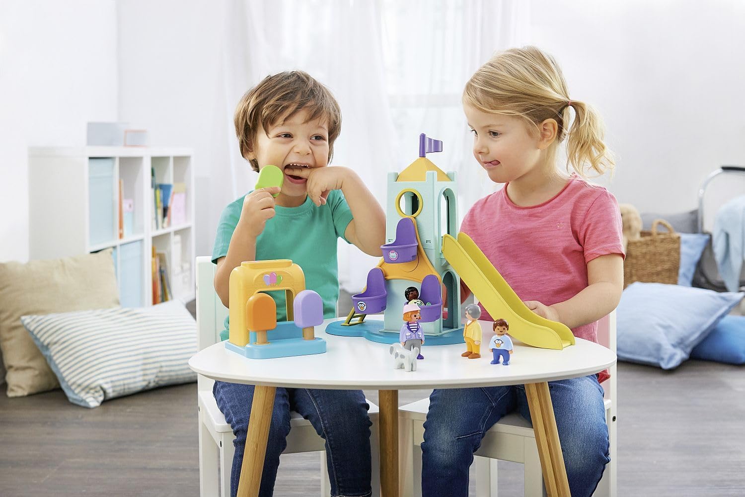 Playmobil 1.2.3: Adventure Tower with Ice Cream Booth