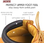 Jacata Men's Soft Toe Leather Work Boots Oil Resistant Construction Rubber Outsole Industrial Work Shoes