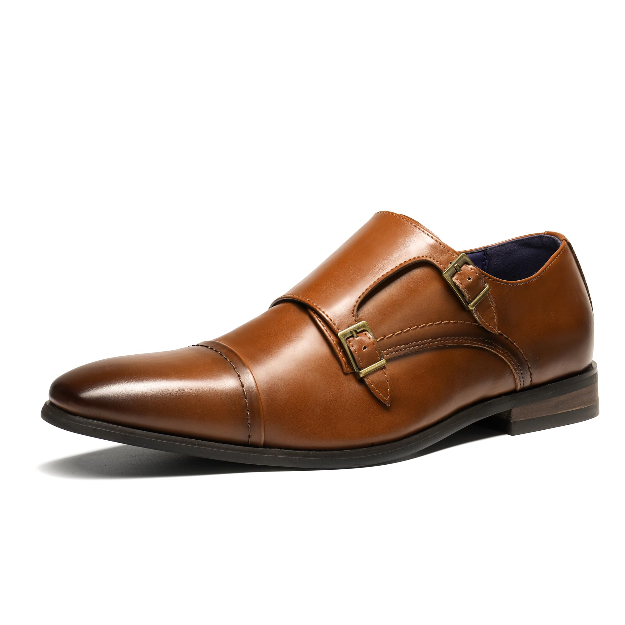 Bruno Marc Men's Dress Shoes Monk Strap Slip on Loafers