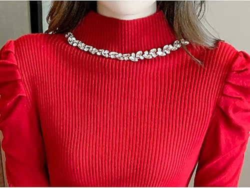 Miniatura 5 de 1 yarda Bling Delicado Rhinestone Trim Crystal Rhinestone Chain Rhinestone Applique para decoración de bricolaje y adorno de disfraz nupcial