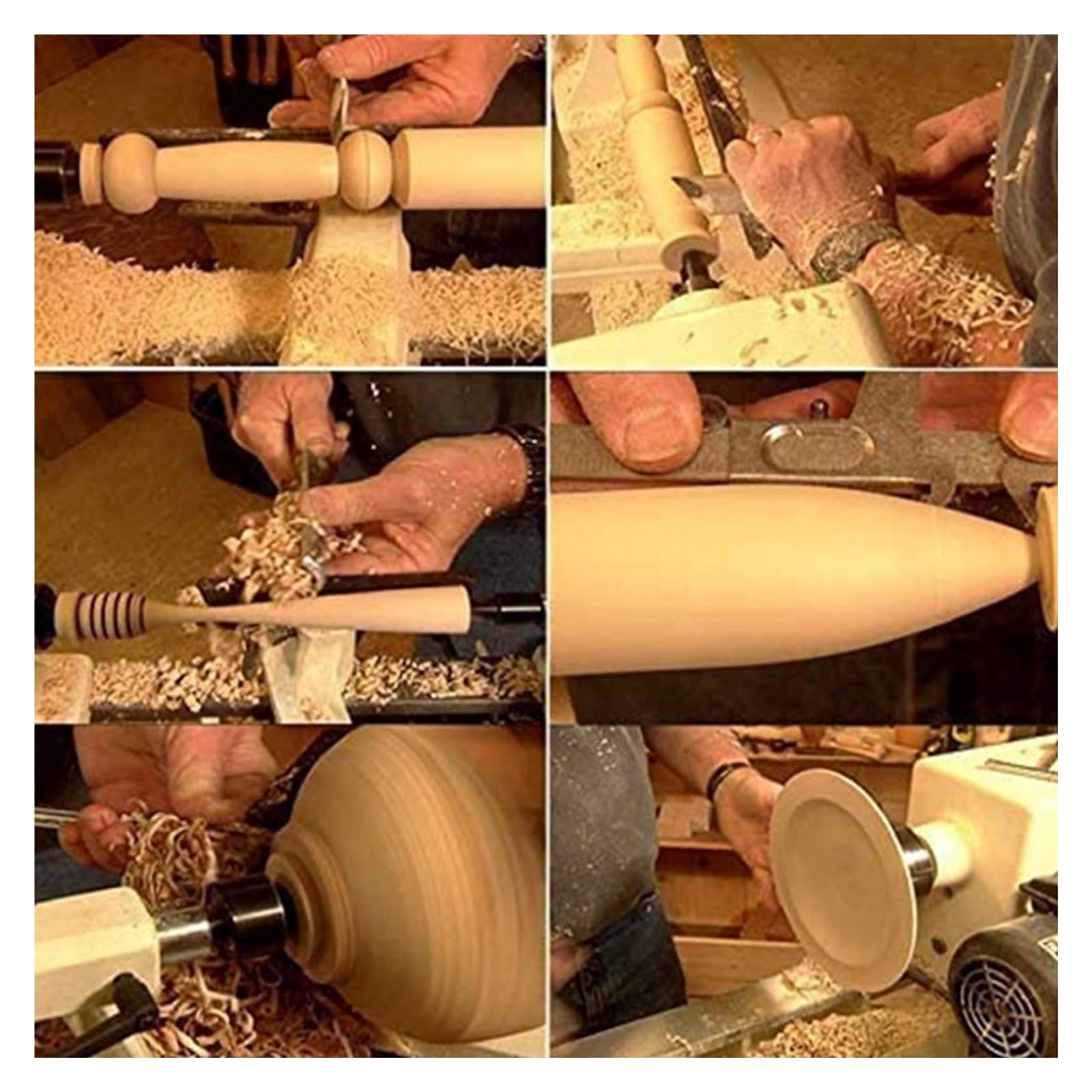 Cinceles para Madera, Juego de 8 cinceles para torneado de Madera, cinceles para Torno de Madera, Kit para Recortar, Afeitar, Hacer jarrones y Cuencos para Artistas