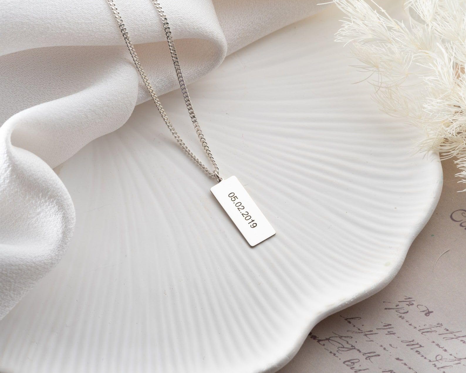 Personalizado barra collar personalizado coordenadas fecha Latitude Longitude con coordenadas Día de la Madre Navidad aniversario cumpleaños