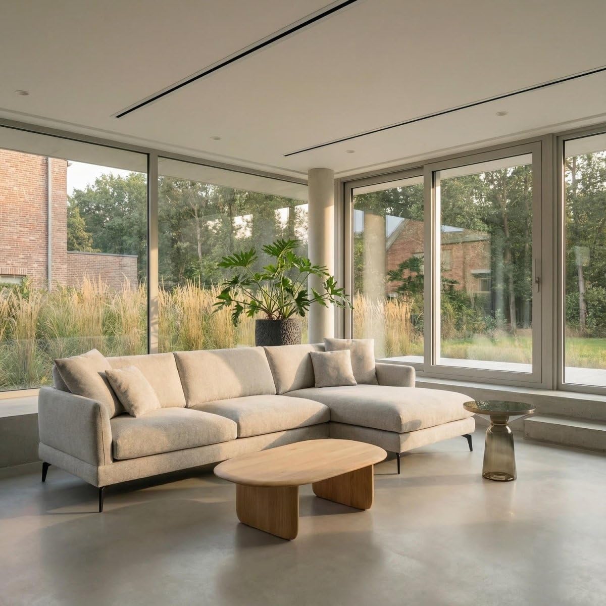 Furnhouse Maggie L-Form Ecksofa | Federkern & No-Sag | 3-Sitzer Ottomane Rechts Grau – Skandinavisches Design