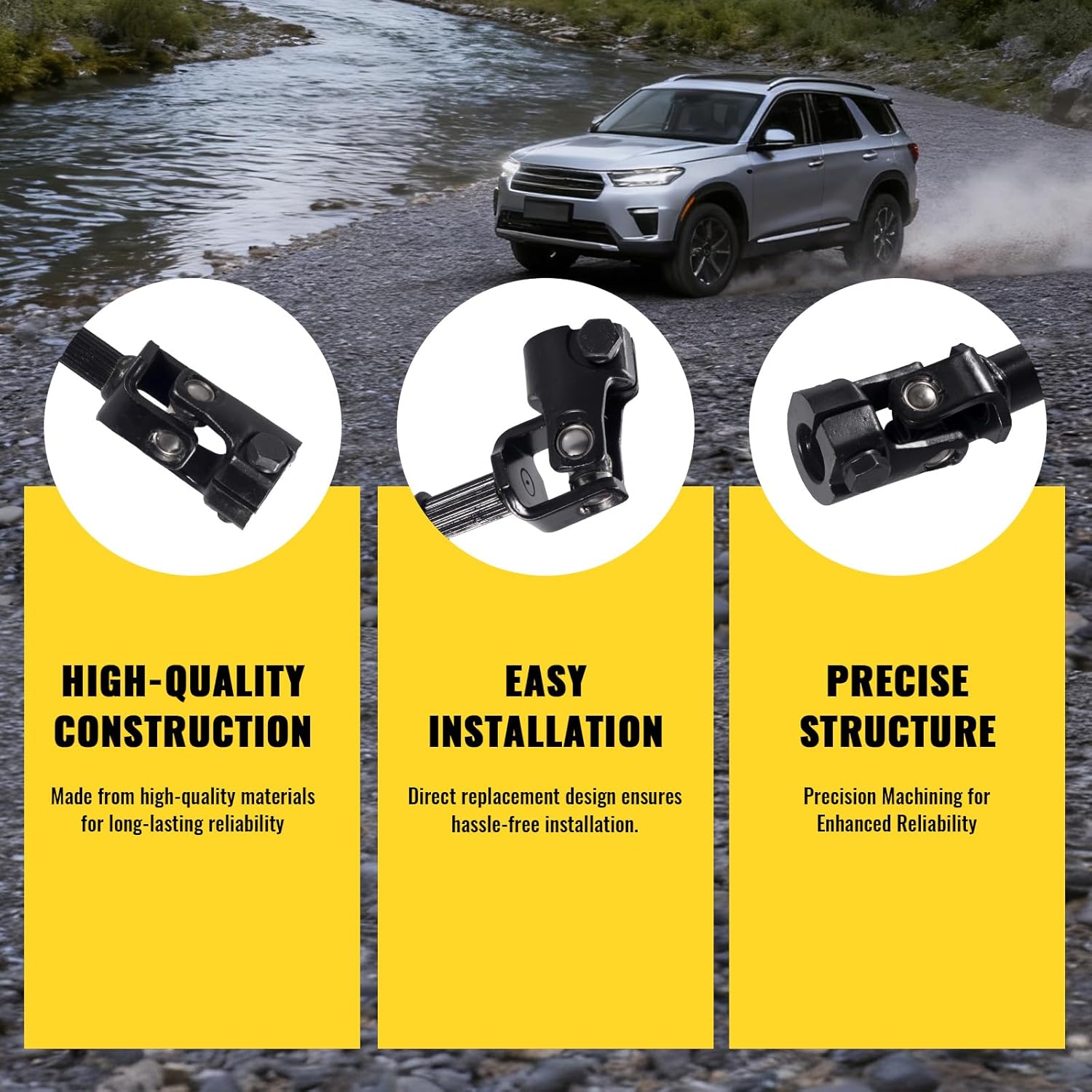 TUCAREST 425-289 (for JK Body Code) Lower Intermediate Steering Shaft Column w/U-Joint Compatible with 2007-2017 Je-ep Wrangler,Replace # 55351281AB 55351281AC