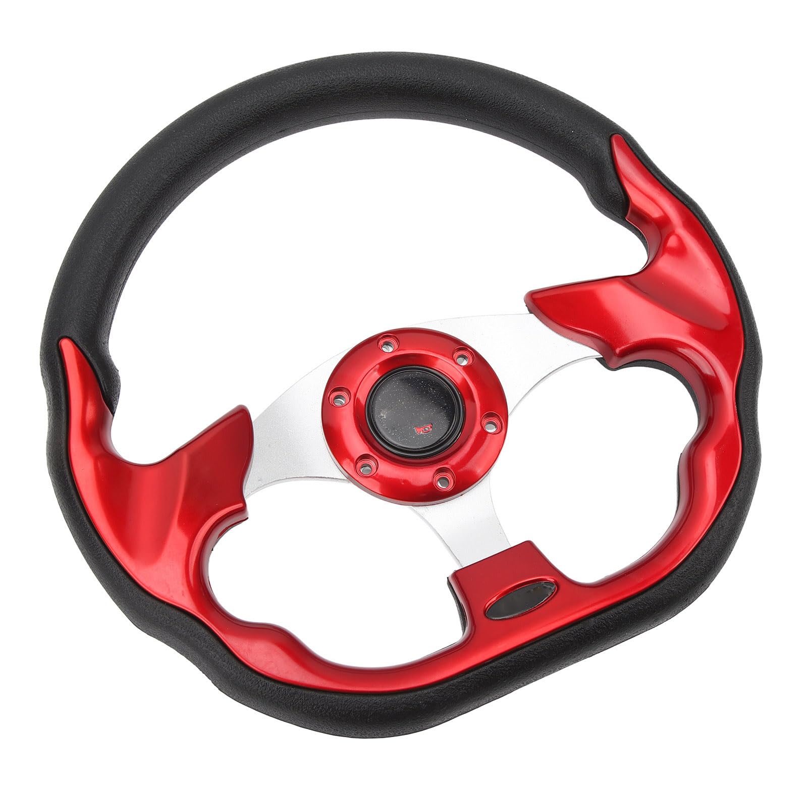 Dioche Remplacement du Volant de Chariot EZ-GO TXT pour EZ-GO TXT et RXV | Design élégant en Cuir PU | Prise Ergonomique et Installation Facile (rouge)