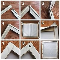 Vista 7 de Tucocoo Kits de pintura de girasoles por números con pinceles y pigmento acrílico sobre lienzo para adultos, acuarela abstracta floral