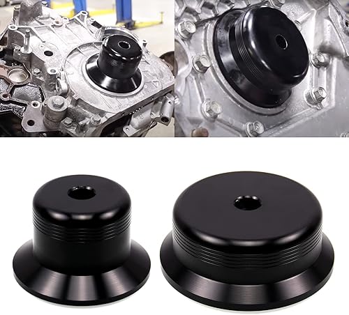 RULLINE Kit de controlador de sello del cigüeñal principal delantero y trasero para Duramax Diesel 2001-2016 GM 6.6L Aluminio Negro