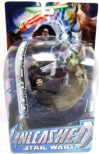 Star Wars Unleashed 10 pulgadas Estatua Figura Yoda VS Darth Sidious Hasbro 2005 Star Wars Unleashed 10 pulgadas Estatua Figura Yoda VS Darth Sidious Hasbro 2005