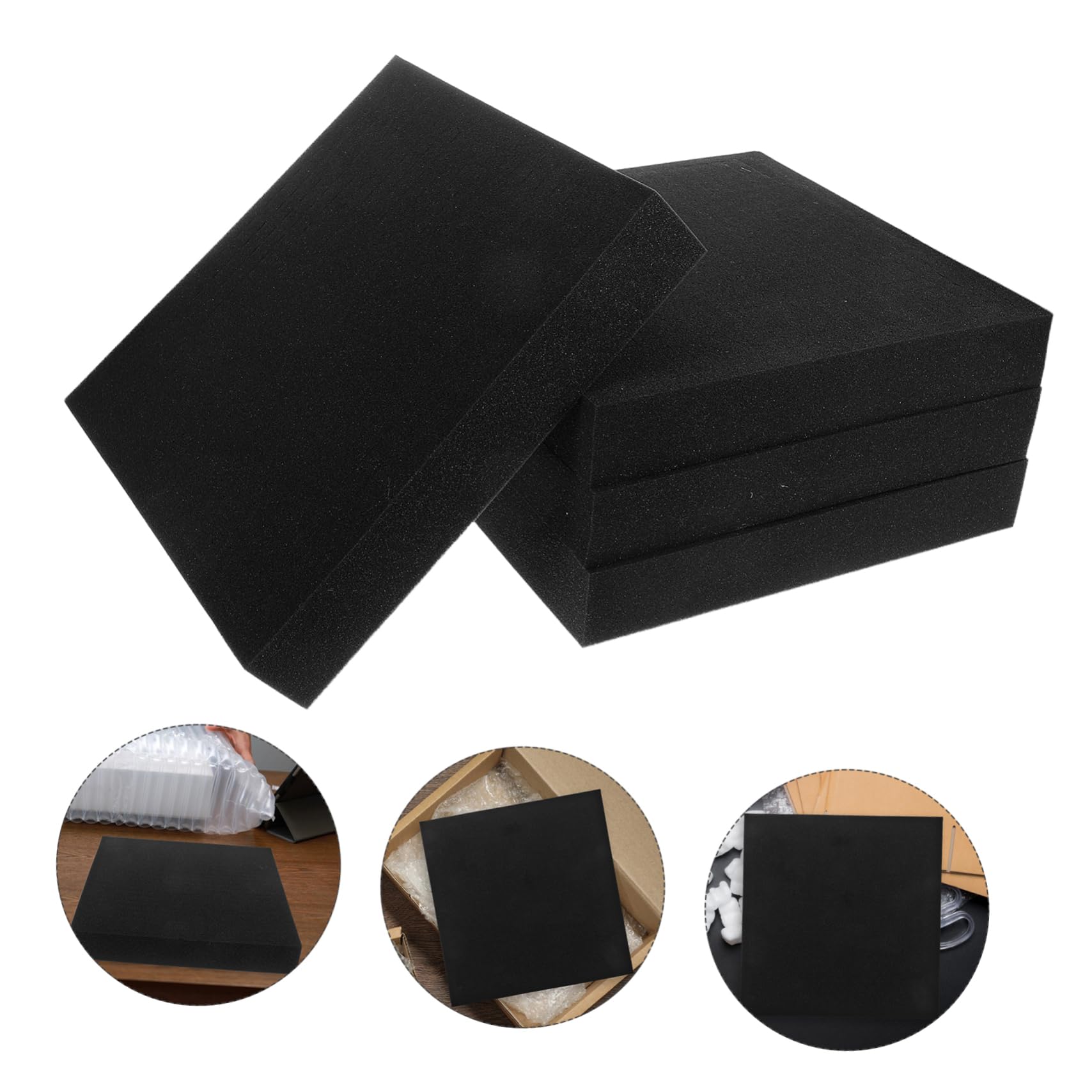 Mikikit 4 Pièces Coussinets de Calage Mousse Rembourrage Emballage Matériaux Emballage Fournitures Inserts Mousse