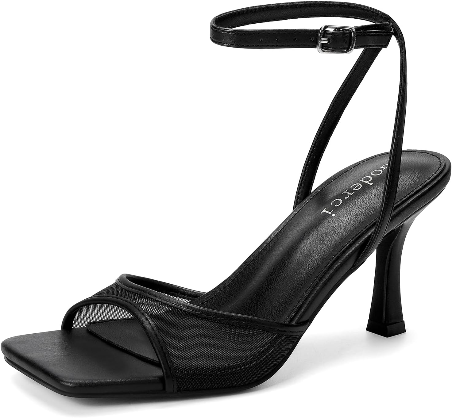 Kitten Strappy Heels Women - Square Open Toe Design