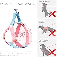 Vista 58 de No Pull Dog Harness and Leash Set, Step in Dog Halter Harness with Poop Bag Holder, Adjustable Lightweight Cotton Straps Suitable for Small Medium