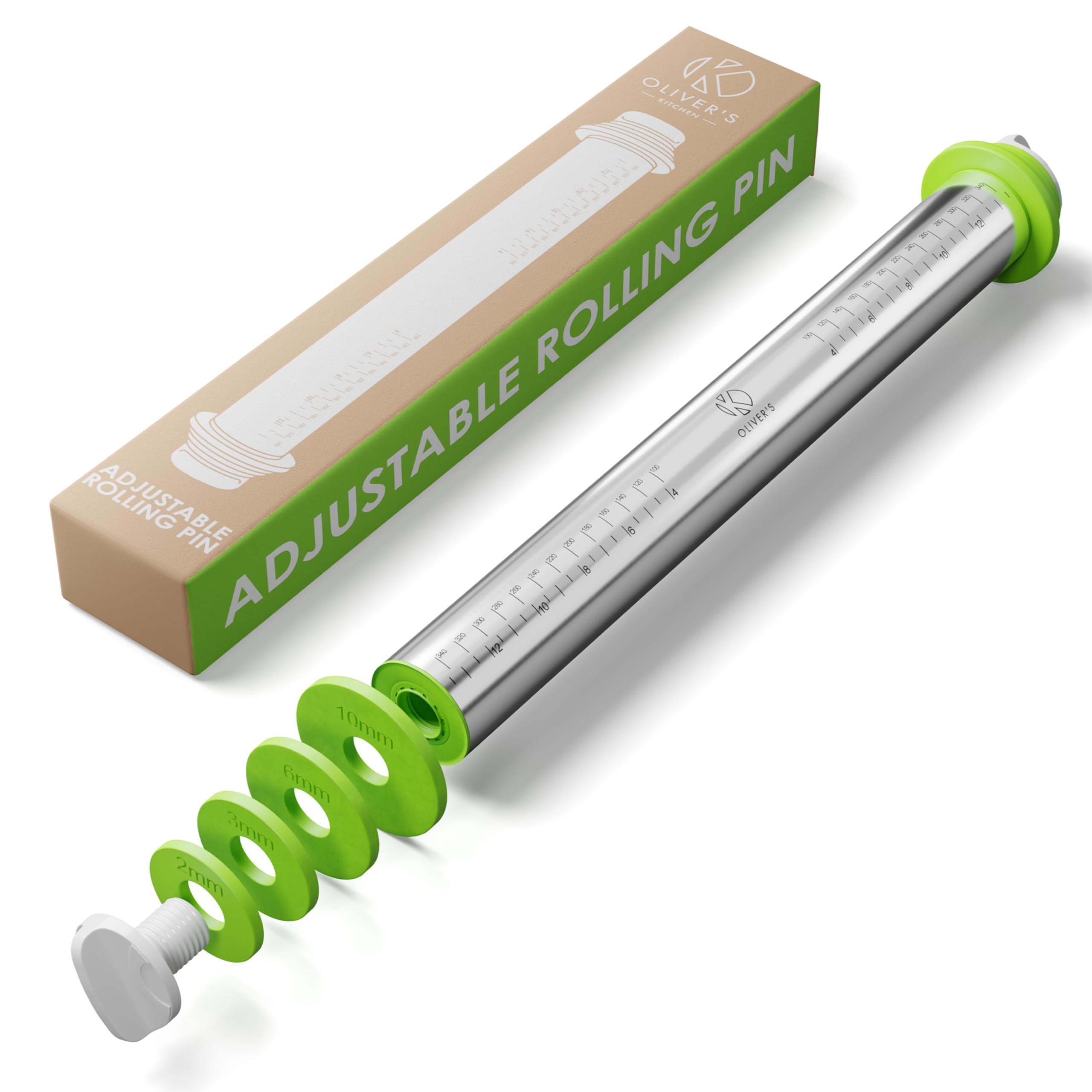 Set di mattarello e tappetino per pasticceria in silicone, rullo