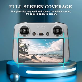 Lusee 3 Pack Screen Protectors Compatible with DJI RC / RC2 / RC 2 Controller Tempered Glass Protective Flim, Scratch Resistant, HD Clear, Bubble-Free