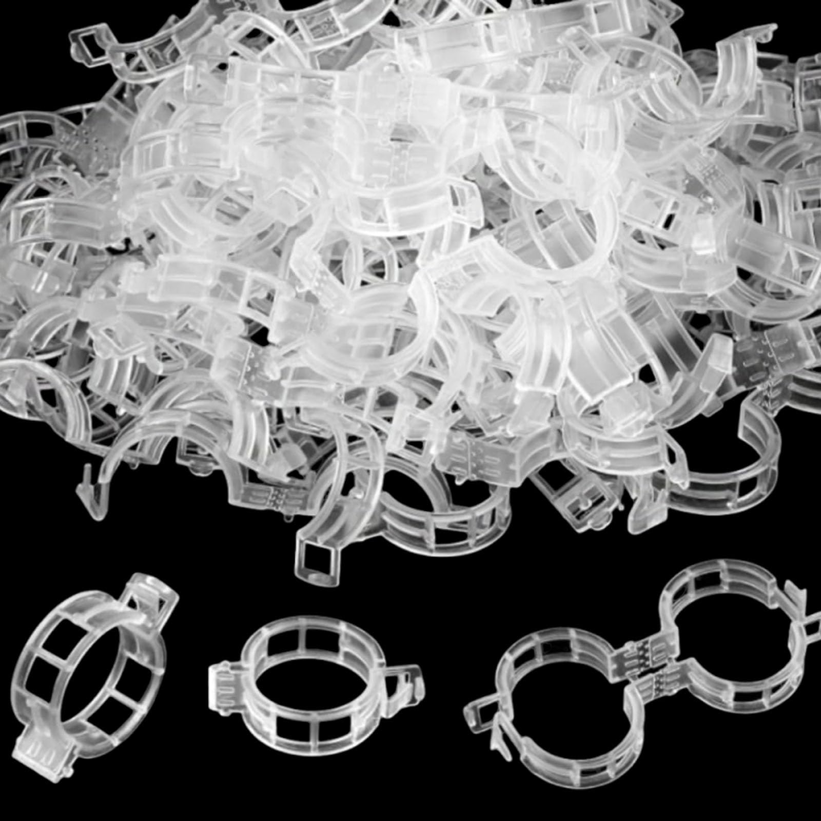 KxrTpx Plant Clips, Tomato Clips and Plant Support Clips for Climbing Plants, Plastic Trellis Clips and Garden Clips for Plant Support, 200-Piece Set for Tomato Plants and Garden Plants