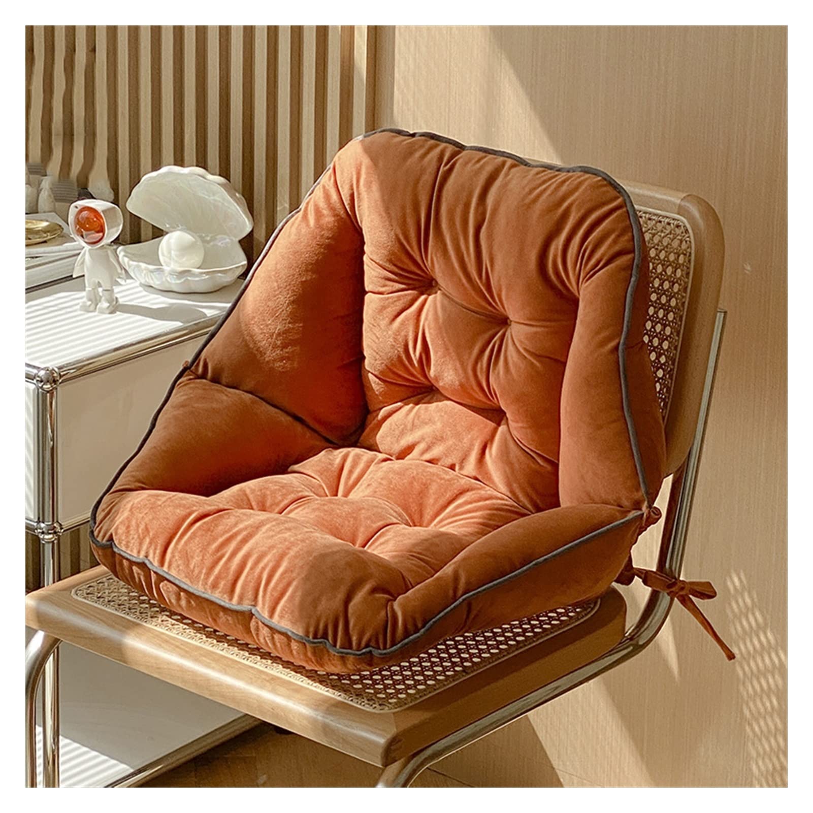 Coussin de chaise monobloc en peluche unie 45x45 cm pour le confort de votre bureau