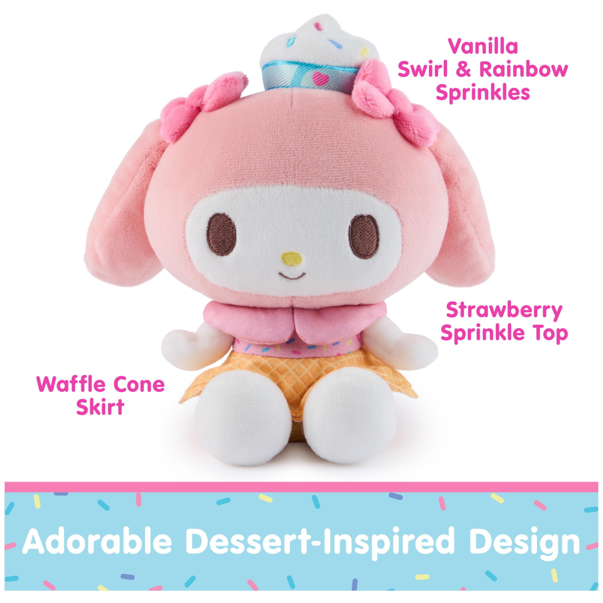 GUND Sanrio Hello Kitty and Friends My Melody Ice Cream Plush