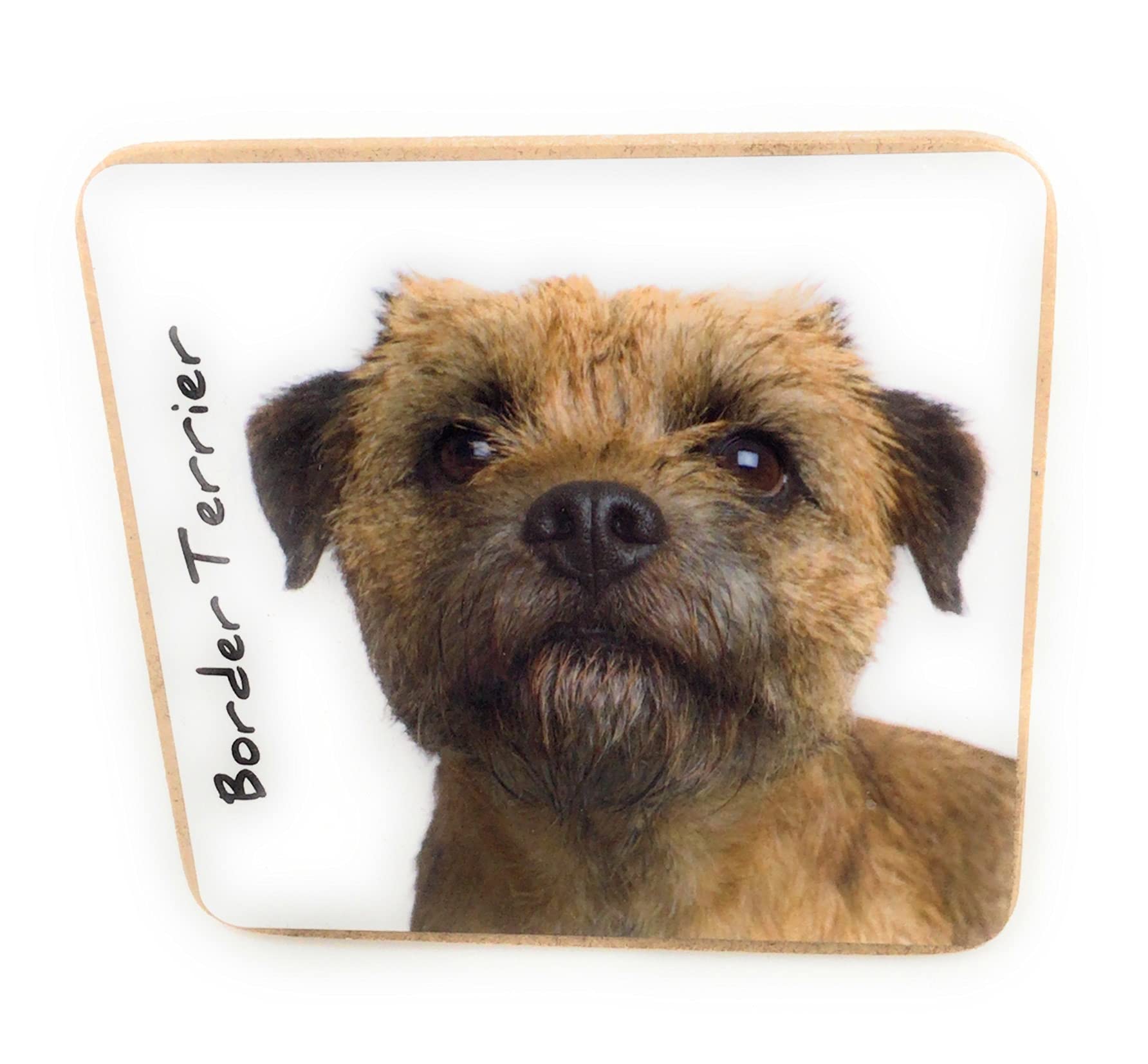Border Terrier Dog Pet Coaster For Drinks, Coffee, Tea. 9.5 x 9.5 cm. Birthday Present, Christmas Stocking Filler, Dog Dad/Mum Gift, Dog Lovers.