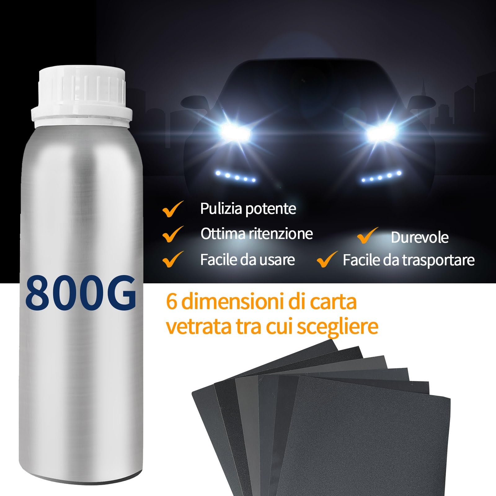 Top 800g K Di Lucidatura Chimica Per Fari Per Auto Fari Ai - Foto 12