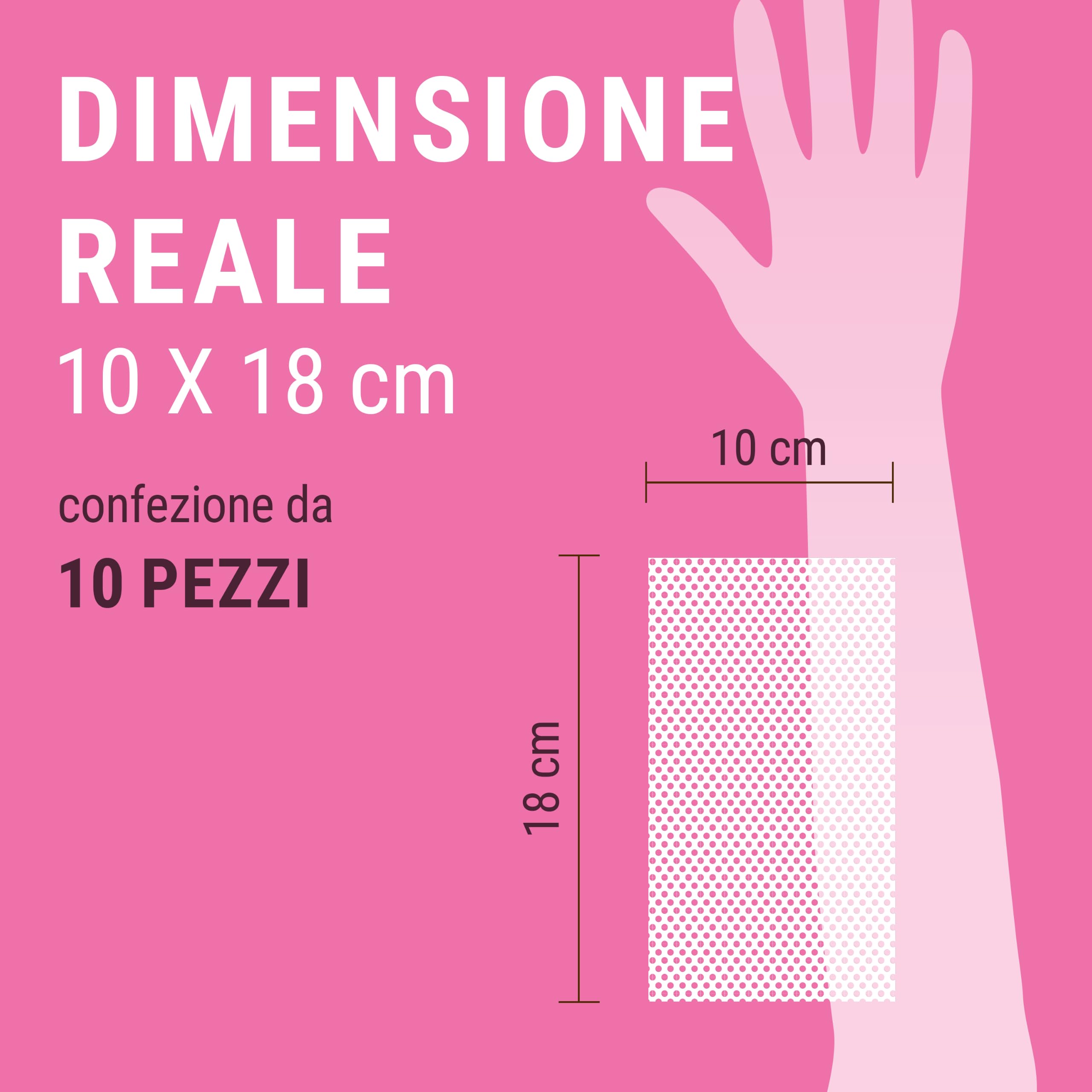 TOUCHMED Medicazione di Contatto in Silicone - 10x18 cm - Medicazione Sterile, Sottile, Morbida, Porosa, Traspirante - Monouso - Confezione da 10 Buste