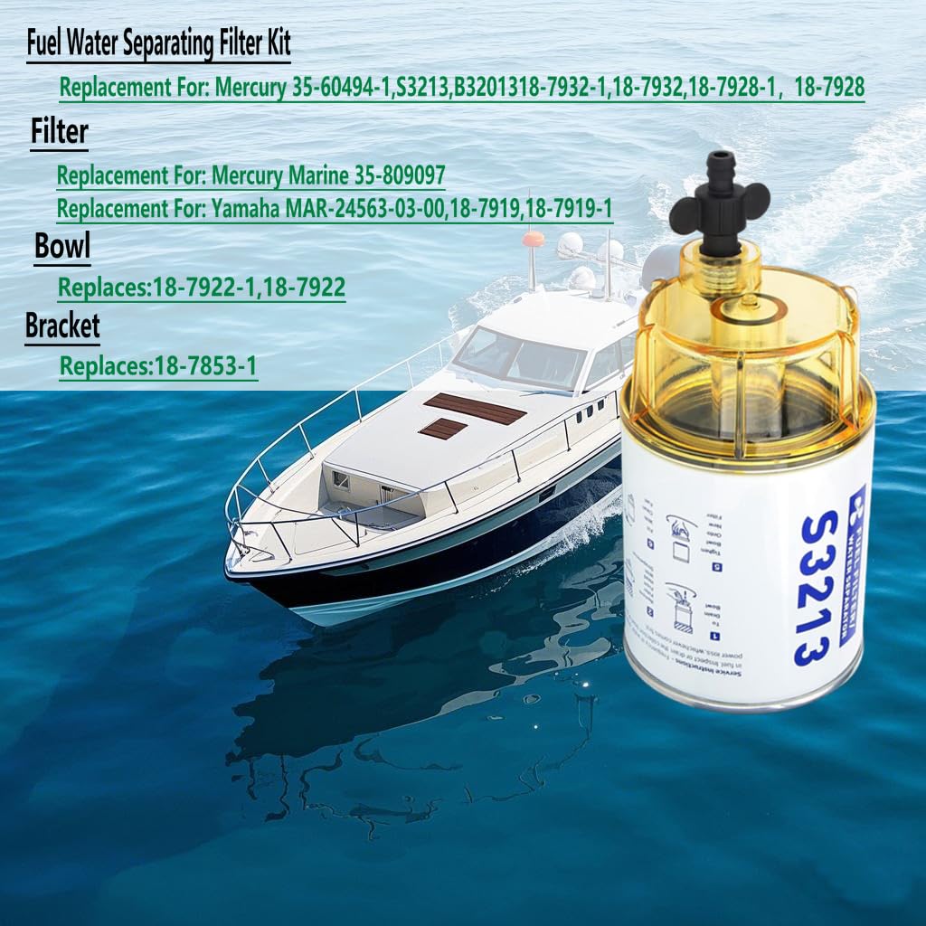 Amazon.com: 2Pcs S3213 Fuel Water Separator Filter with Clear Bowl