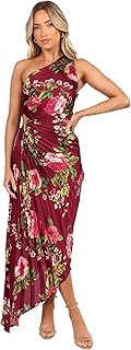 Petal Pup Womens Shoulder Dress Burgundy