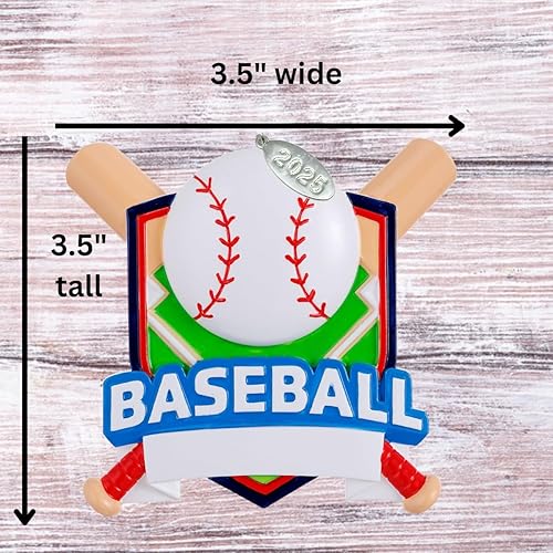 Miniatura 7 de Adorno de béisbol 2025, adornos de Navidad de béisbol para niños, relleno de calcetines, idea de regalo para jugadores, se puede personalizar