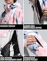 Vista 49 de Chaquetas de esquí para hombre, abrigos de snowboard para mujer, chaqueta impermeable para deportes de invierno, resistente al viento, cálida Todo