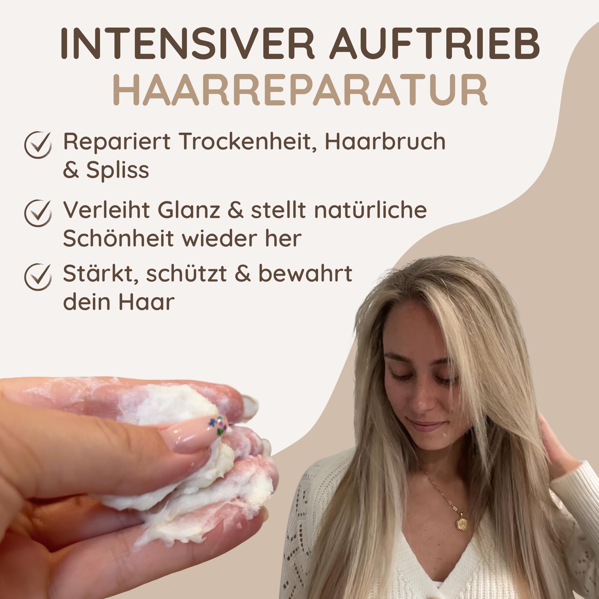 Vitamins Haarmaske Keratin Haarkur Behandlung - Biotin, Castor Oil, Collagen Protein & Kokosöl Deep Conditioner für geschädigtes dünnes trockenes strapaziertes Haar