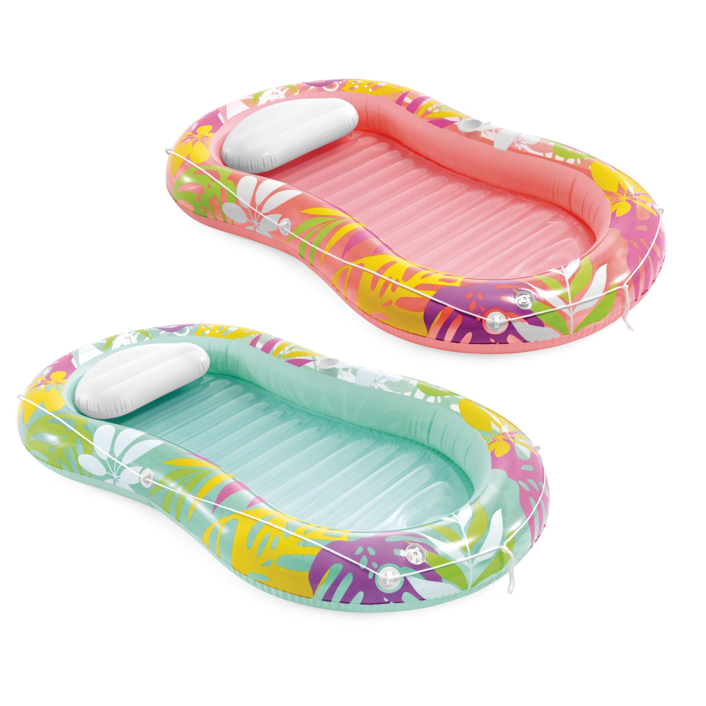 Intex Tropical Oasis 57803EU Liegestühle (aufgeblasen, 196 x 112 x 23 cm, unaufgepumpt 206 x 122 cm)