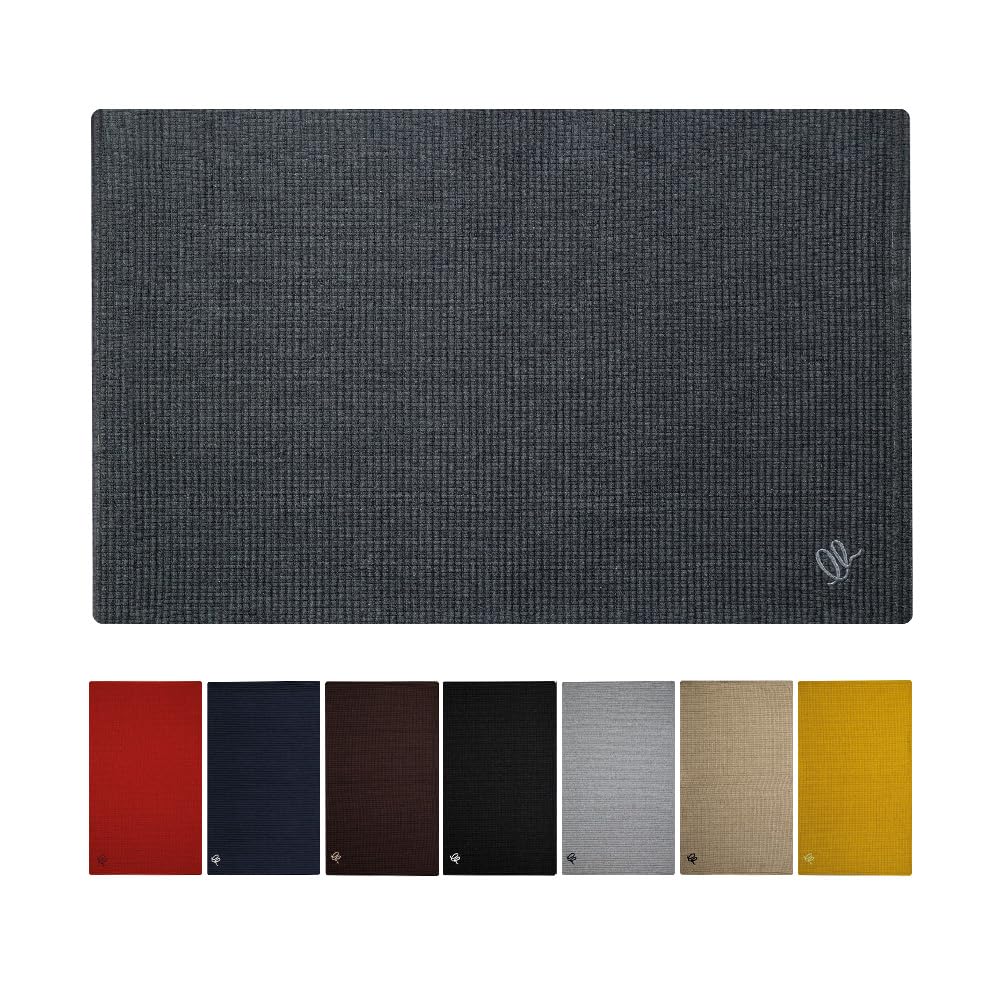 OLIVO.shop | FORMULA - Tappeto cotone cucina, Tappeto passatoia cucina cotone lavabile, Tappeto cucina lavabile, vari colori e misure (GRIGIO SCURO, 55x190 cm)