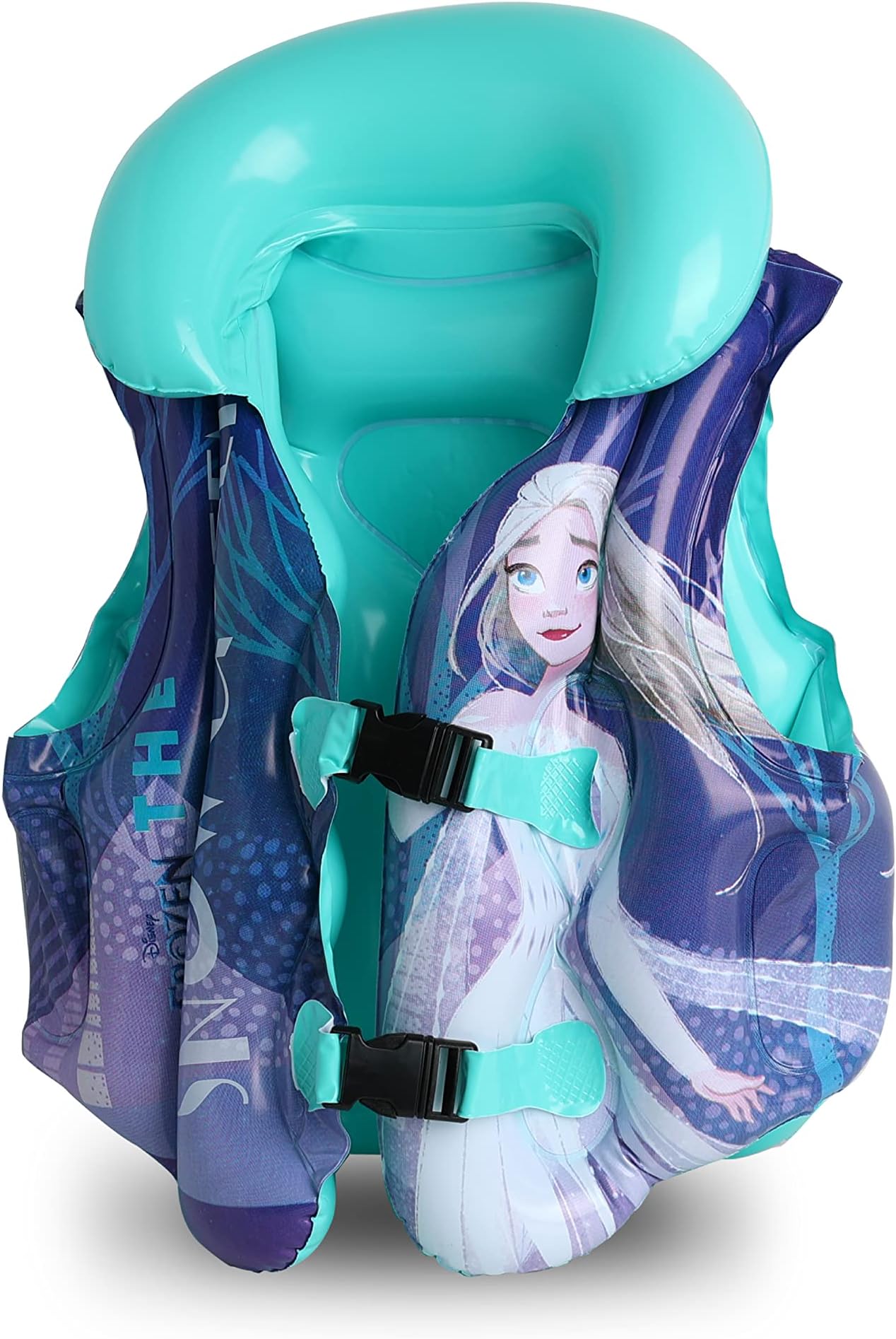 Disney Frozen Swim Vest, Lightweight Coast Guard Life Vest For Kids, Support Collar, Fully Adjustable With Quick Release Buckle, 3 - 8 Years (Official Disney Product)