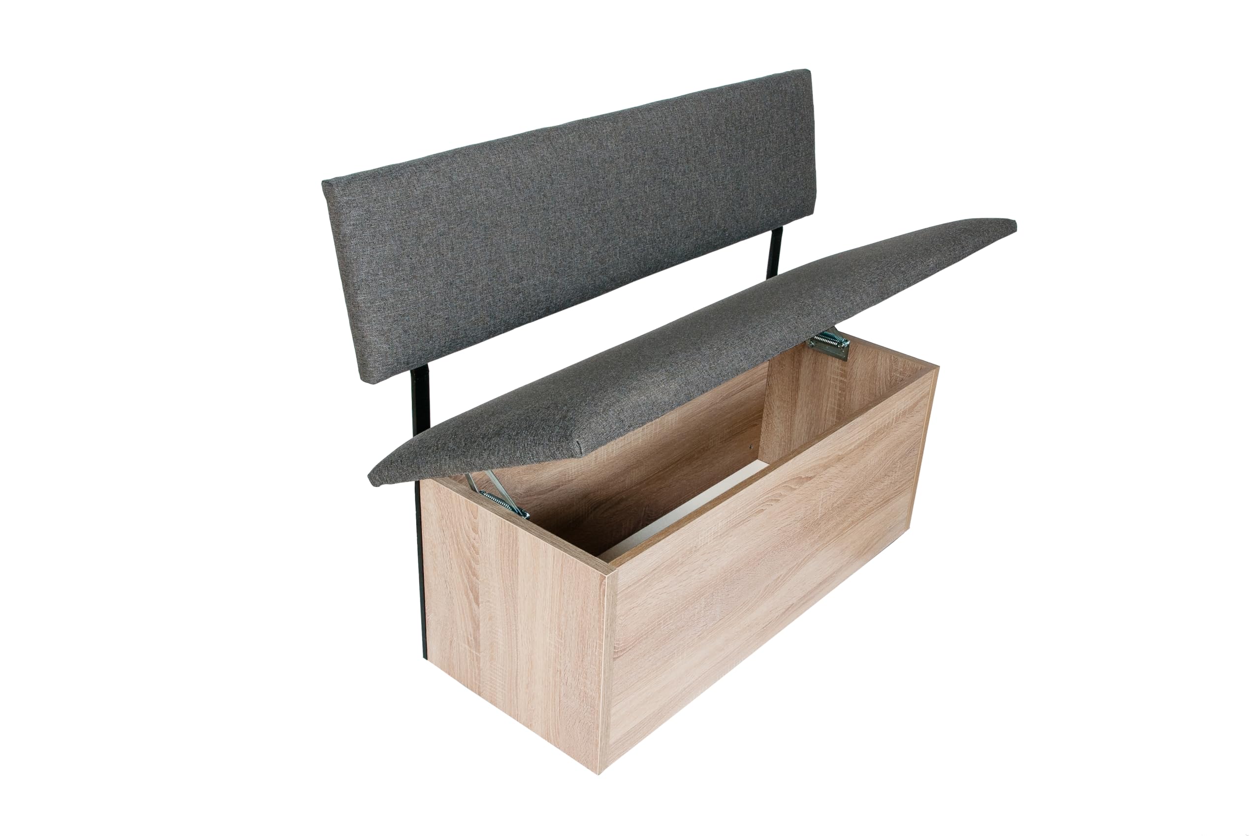 Panca Angolare K Koma - Legno Di Pino, Imbottita, Grigio Scuro, 120x140 Cm - Foto 8