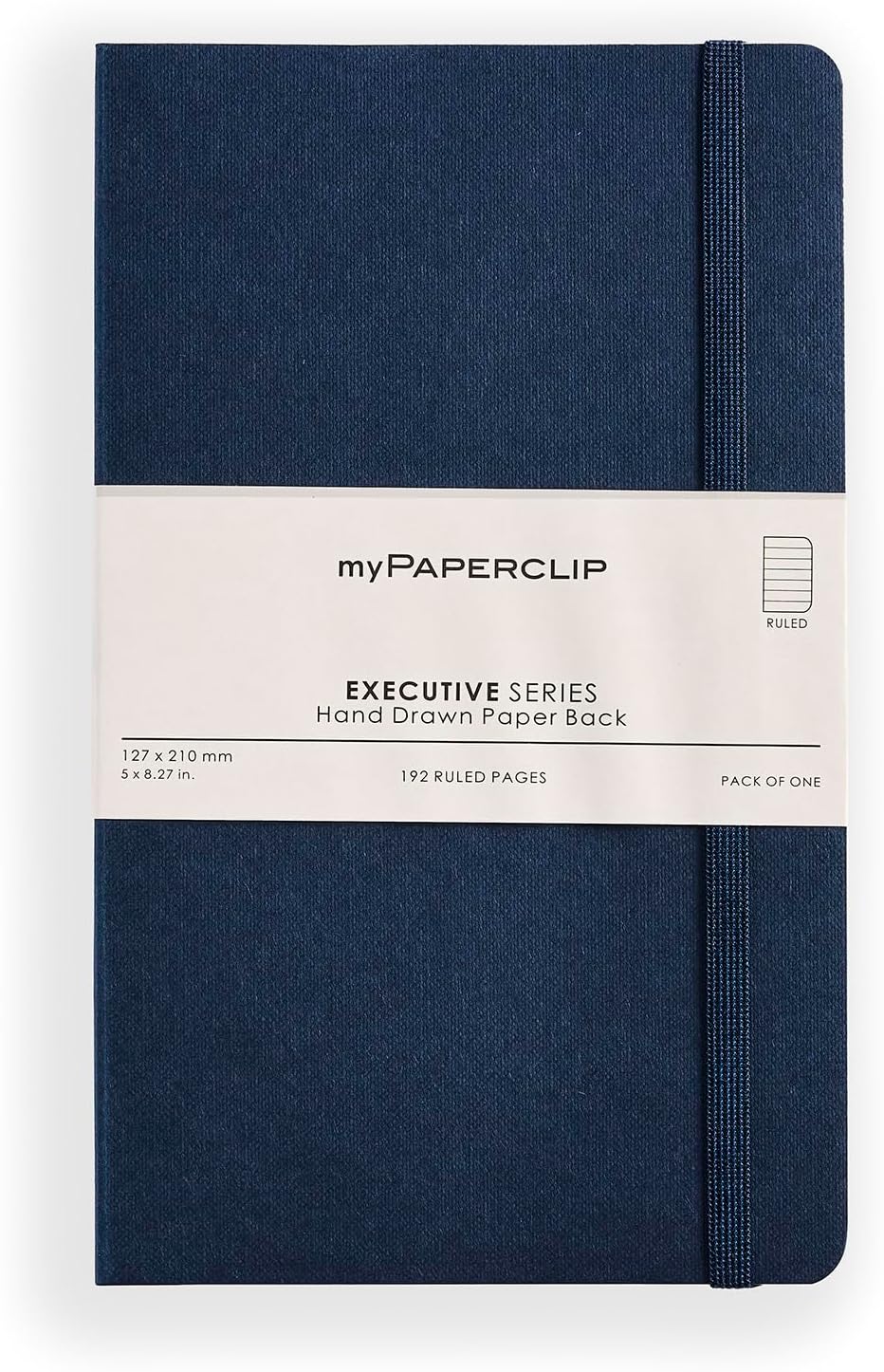 Mypaperclip Executive Series Notebook, Medium (5 X 8.25 in.), Ruled, Blue (ESP192M-R Blue)