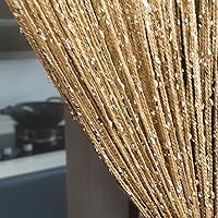 Vista 8 de Cortina decorativa separadora de ambientes, diseño de cadenas con flecos de cristal, 78.7 x 39.3 pulgadas, de Eve Split