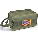TACTICISM Toiletry Bag for Men - Dry Wet Separate Travel Toiletry Bag, Tactical Molle Dopp Kit for Men with Large Capacity, Water-Resistant Shaving Bag for Adult Women for Travel, Green
