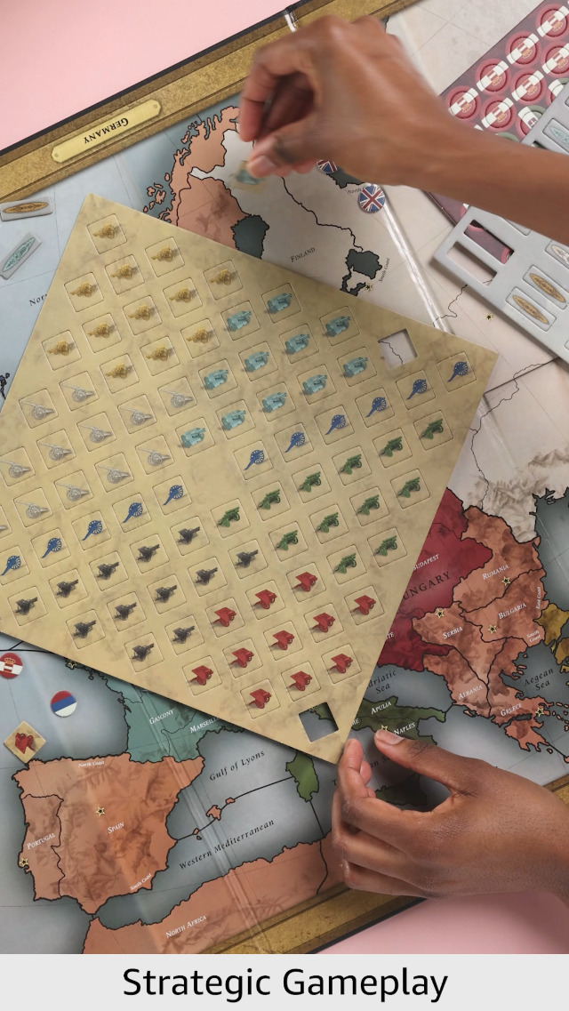 Hasbro Gaming Diplomacy - Gioco Da Tavolo Di Strategia Militare (Edizione Spagnola) Per 2-7 Giocatori, 12+ Anni