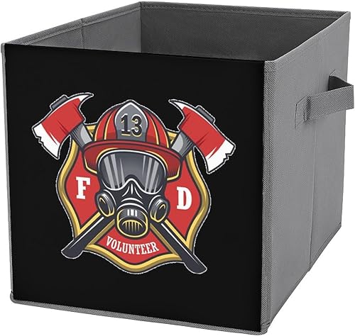 Volunteer Firefighter - 13 cubos de almacenamiento plegables para el hogar, tamaño único