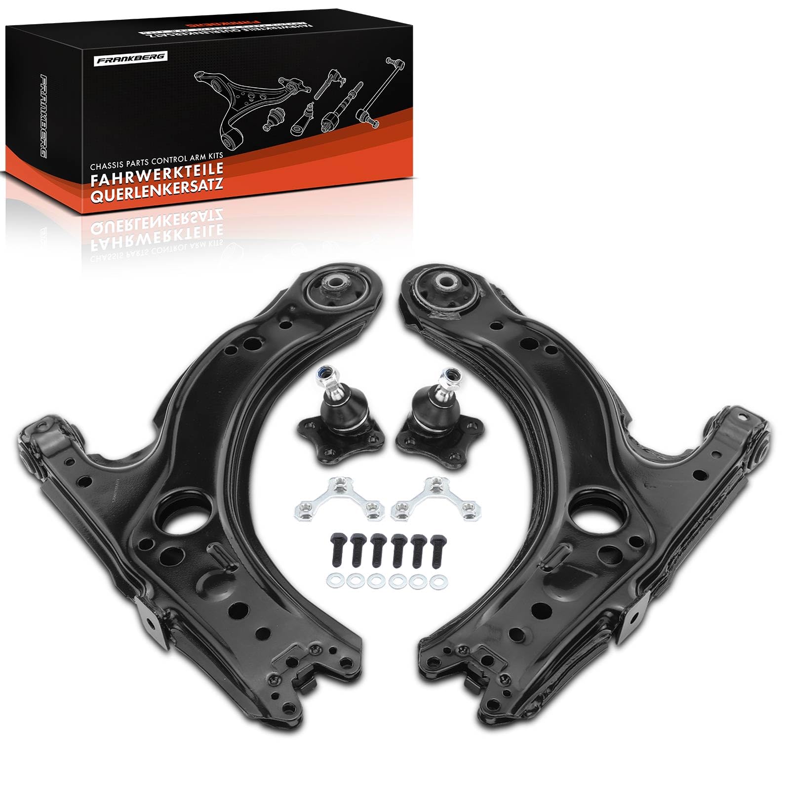Frankberg 4x Querlenker Traggelenk Vorderachse Kompatibel mit Golf IV 1J1 1.4L-2.8L 1997-2005 A3 8L1 1.6L-1.9L 1996-2003 Bo.ra 1J2 1.4L-2.8L 1998-2013 Replace# 1J0407365A