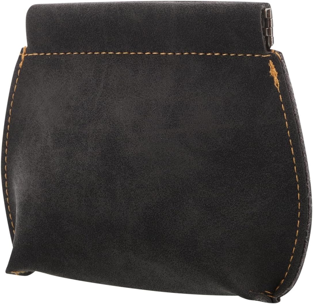 VALICLUD Vintage PU Leather Coin Purse for Men Compact Wallet with Spring Closure Portable Change Pouch for Cosmetics and Essentials Lightweight Travel Money Holder