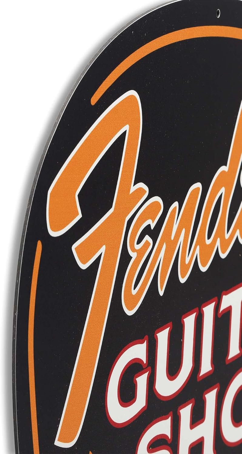 Fender Guitar Shop Pick-Shaped Metal Sign - Vintage Fender Sign for Music Room or Man Cave - Image 4