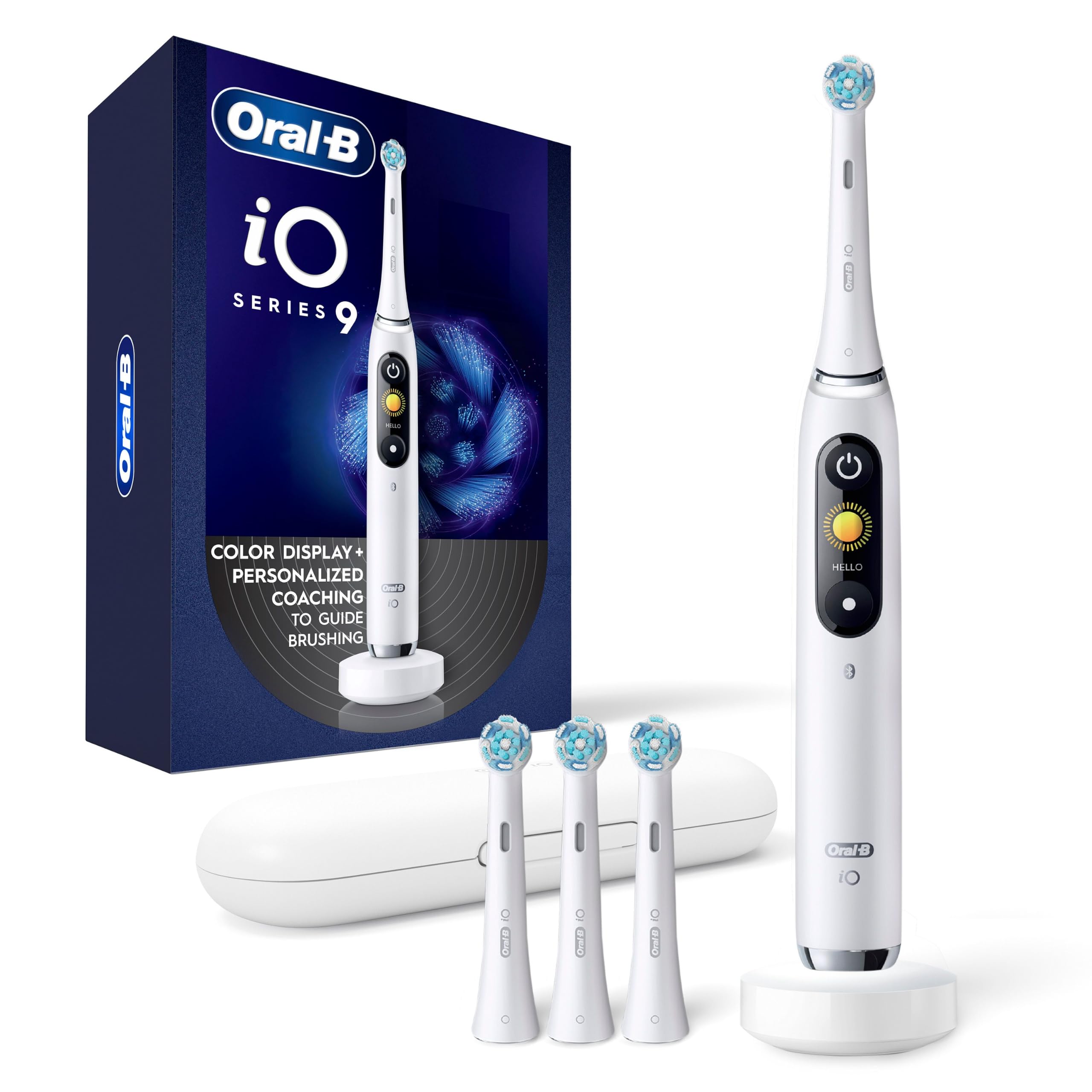 Photo 1 of Oral-B iO9 Genius Electric Toothbrush, 7 Modes, White Alabaster