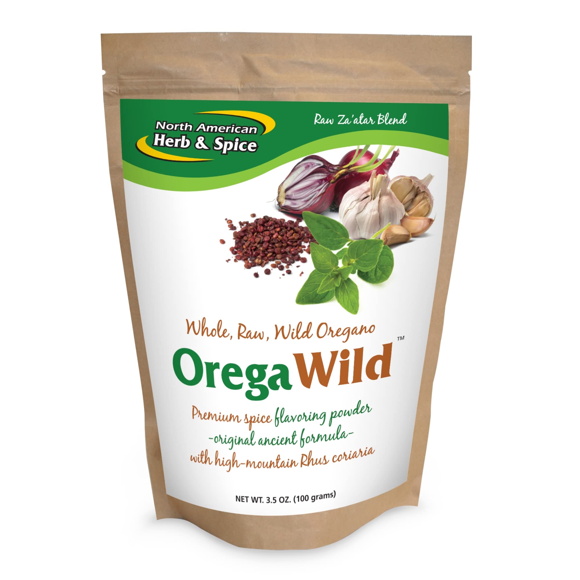 NORTH AMERICAN HERB & SPICE OregaWild - 3.5 oz - Raw Za’atar Flavoring Blend - Approx. 1400 Servings