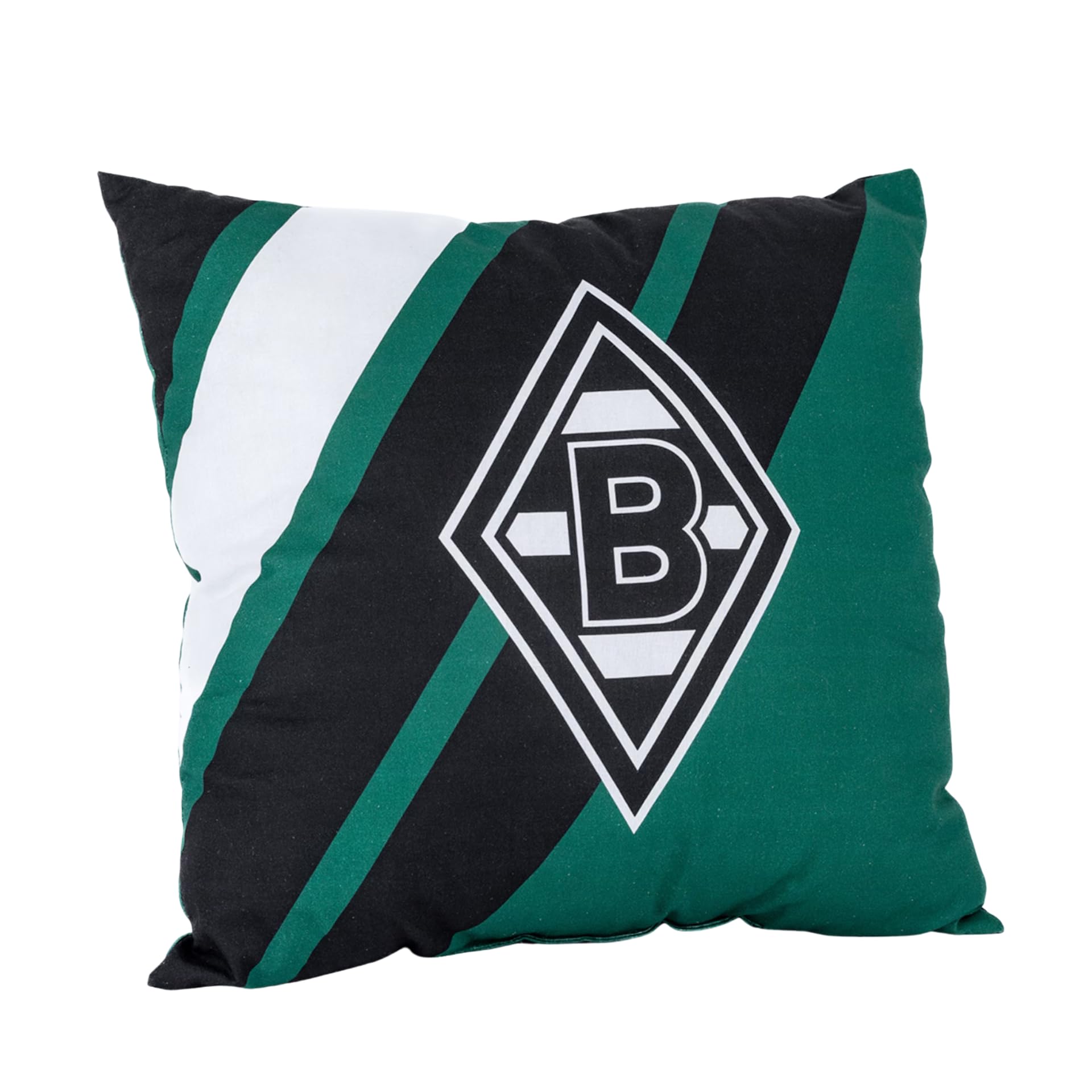Borussia Mönchengladbach Fan-Bundle Kissen & Fleecedecke | Offizieller Fanartikel Fohlenshop | Vereinslogo auf Kissen und Decke, 40 x 40 cm, 130 x 170 cm