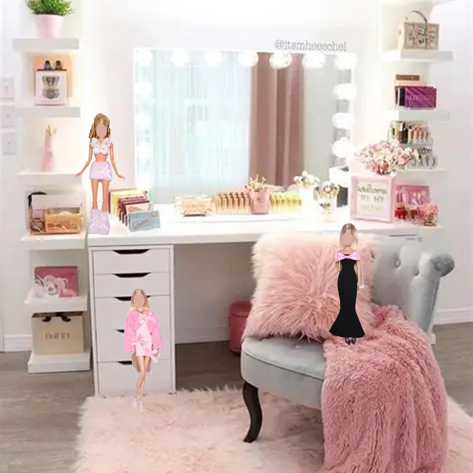 TYXHXTF Set di 21 Vestiti Compatibile con Bambole, Bambole Abbigliamento e Accessori, Compatibile con Barbie, 6 Abiti da Sera, per Bambole da 11,5 Pollici