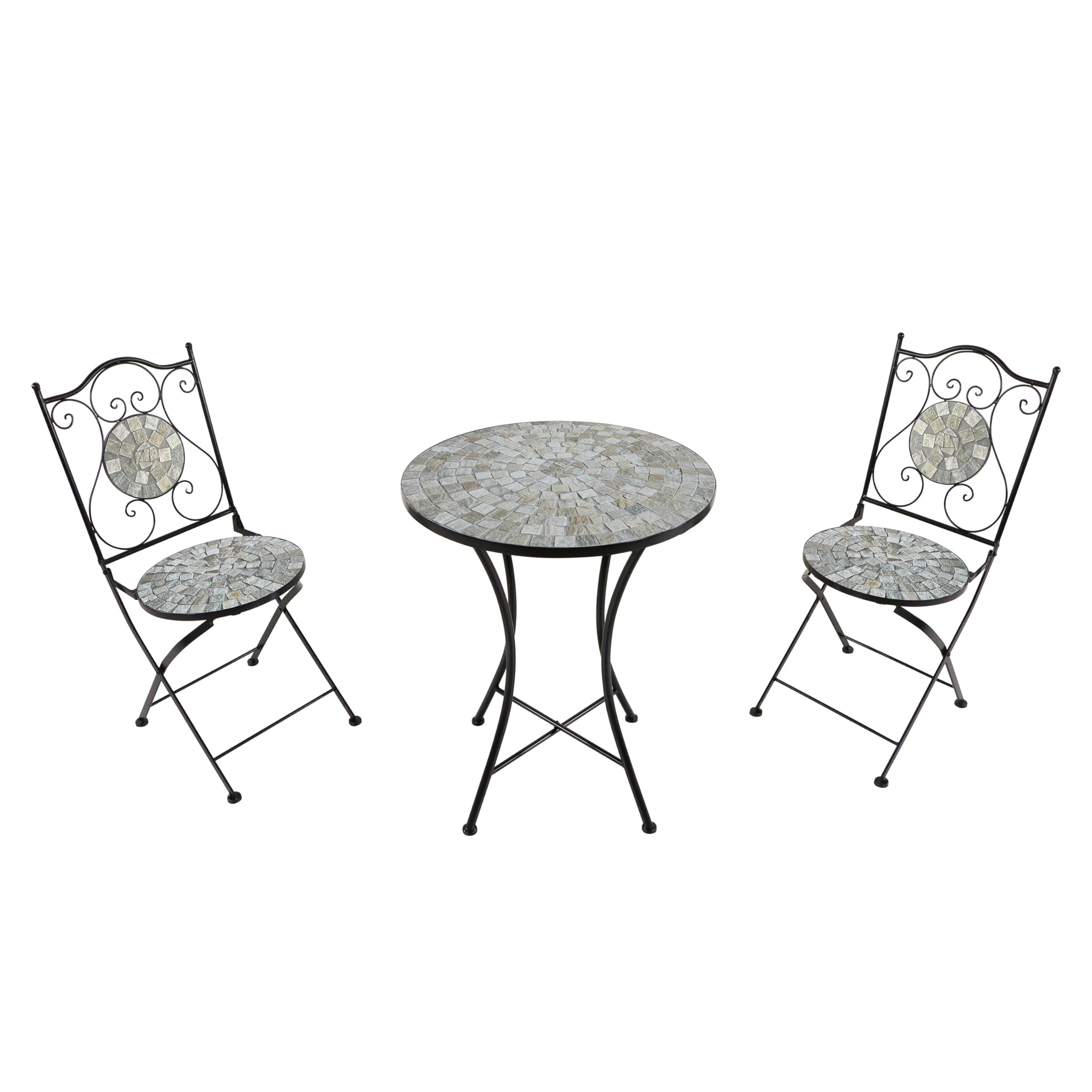 AXI Amélie Ensemble Bistro Extérieur Beige Sable Table et 2 Chaises Jardin