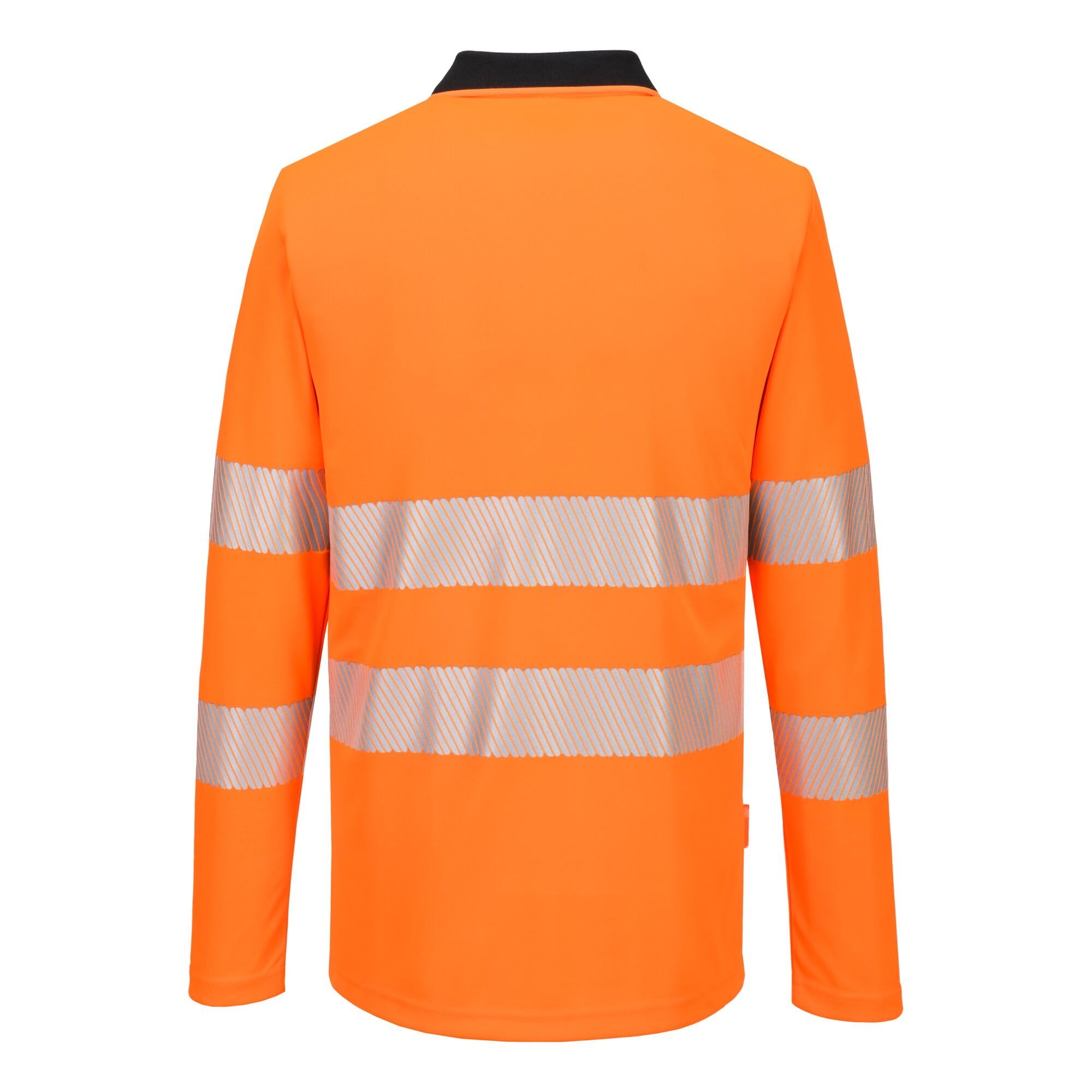 Portwest Polo de manga larga DX4 con cremallera de alta visibilidad DX419
