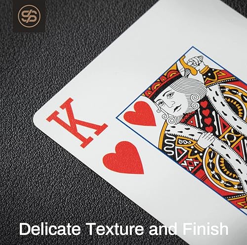 Miniatura 4 de SLOWPLAY Juego de cartas 100% de plástico, 2 cubiertas (morado y dorado), índice jumbo, tamaño de póquer, flexibilidad y durabilidad superiores,