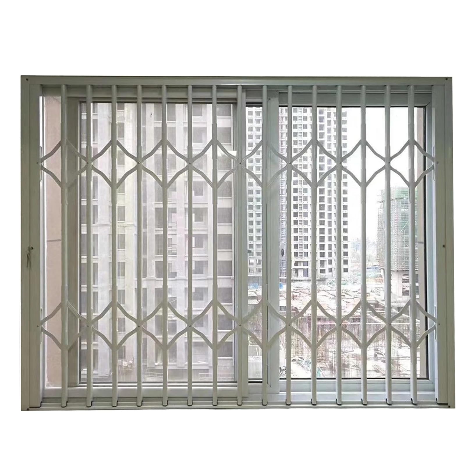 Folding Window Bars Folding Safety Bars For Home Pet Alloy Aluminum Protection Brama Anti Theft Brama Brama Slider Lock (150x140cm) Security Solution