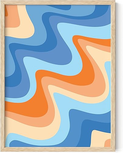 Vista 251 de HAUS AND HUES Evil Eye Decor - Navy Blue Wall Art, Evil Eye Wall Decor, Mykonos Artwork, Evil Eyes Print, Big Eyes Painting Print, Evil Eye Poster