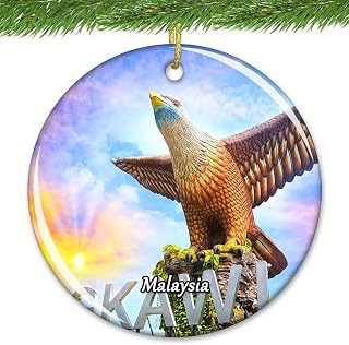 Malaysia Langkawi Ornament Christmas Tree Hanging Pendant Wedding Gift Holiday Decoration Ceramic Sheet